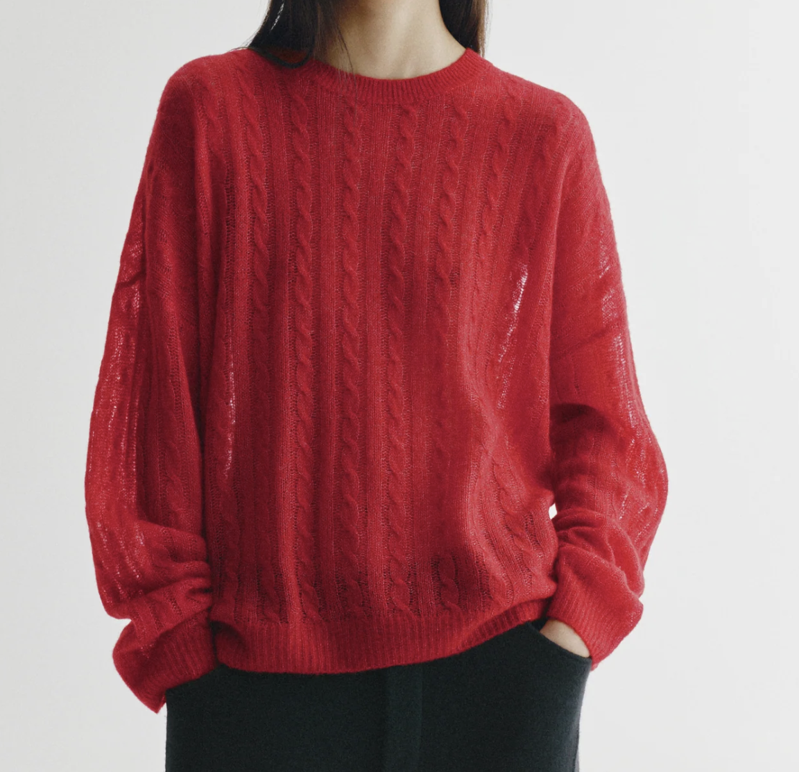 Lisa Yang Amabel Sweater in Berry