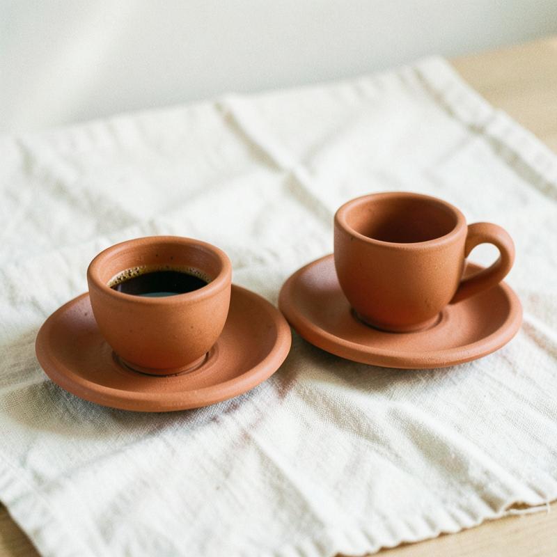 Terracotta espresso cups