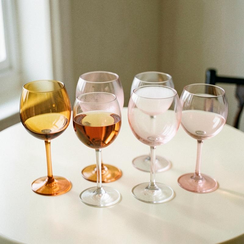 Coloured aperitivo glasses