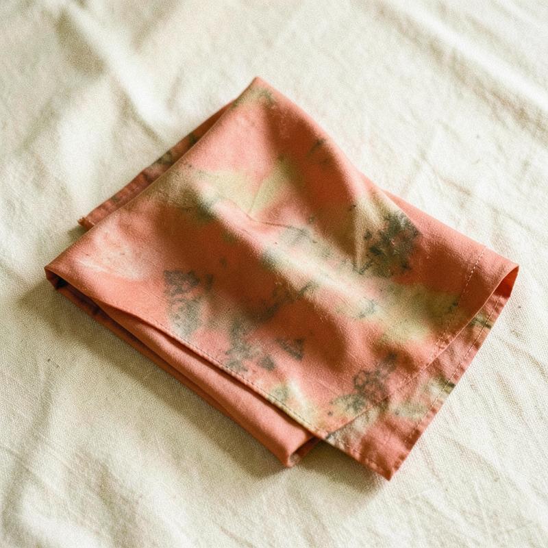 A vintage silk scarf in apricot